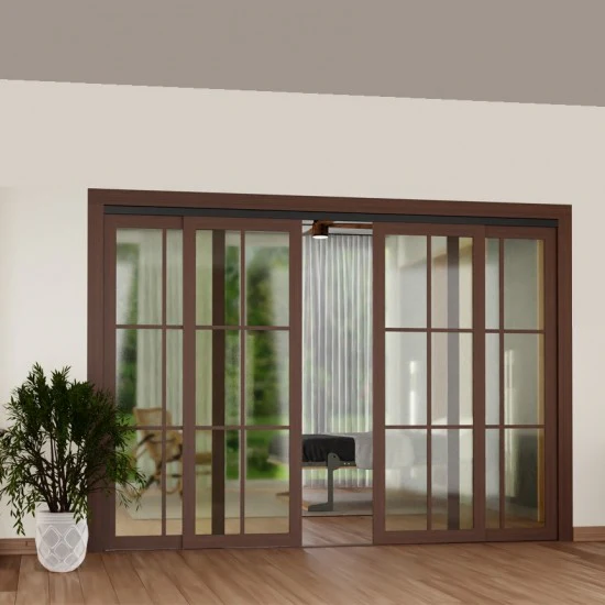 ebco-2-way-syncro-sliding-partition-system-for-wood-doors EBCO Glass Partition / Sliding Systems Range - Image 1